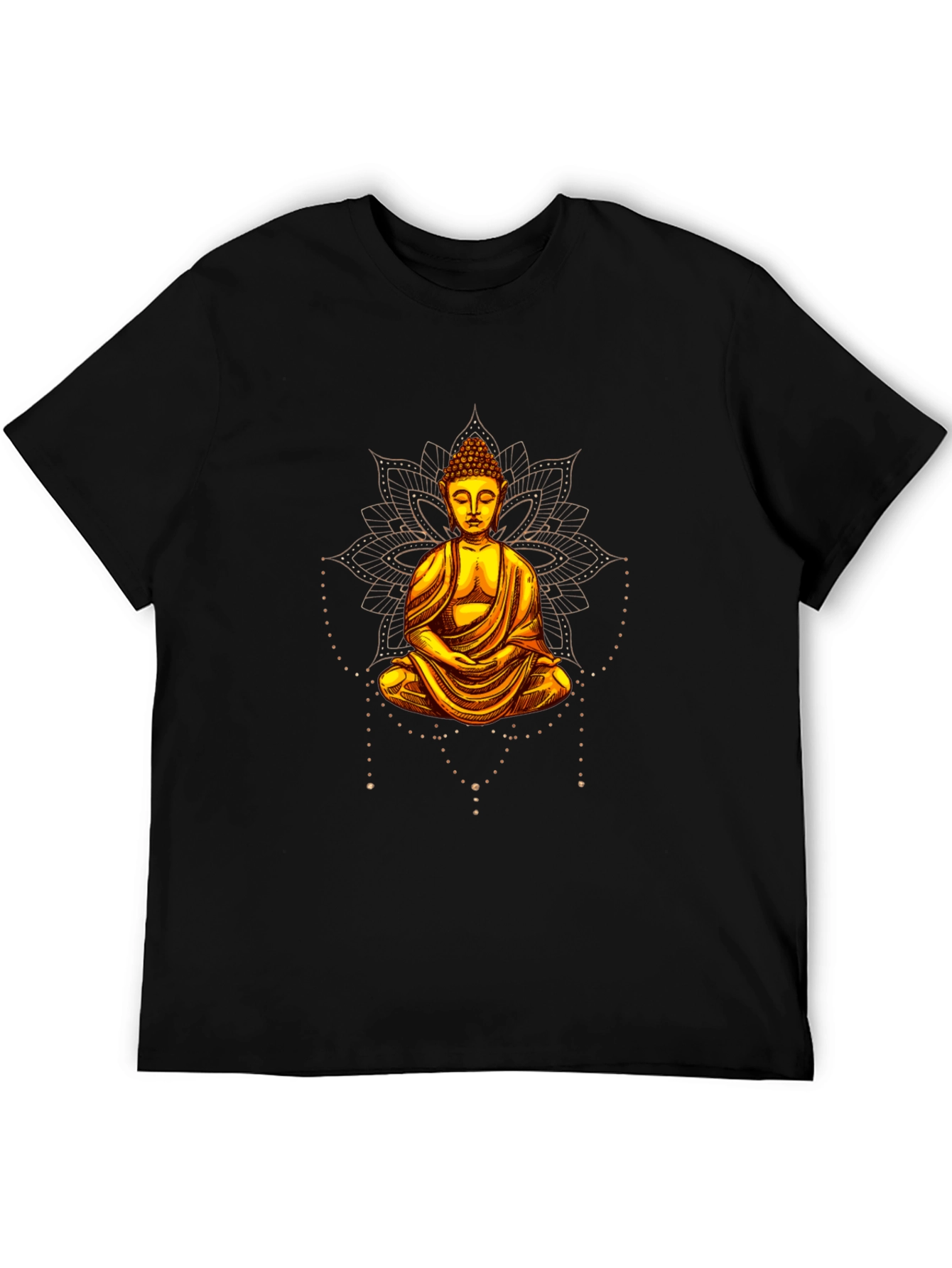 Buddha Graphic Print Black T-Shirt