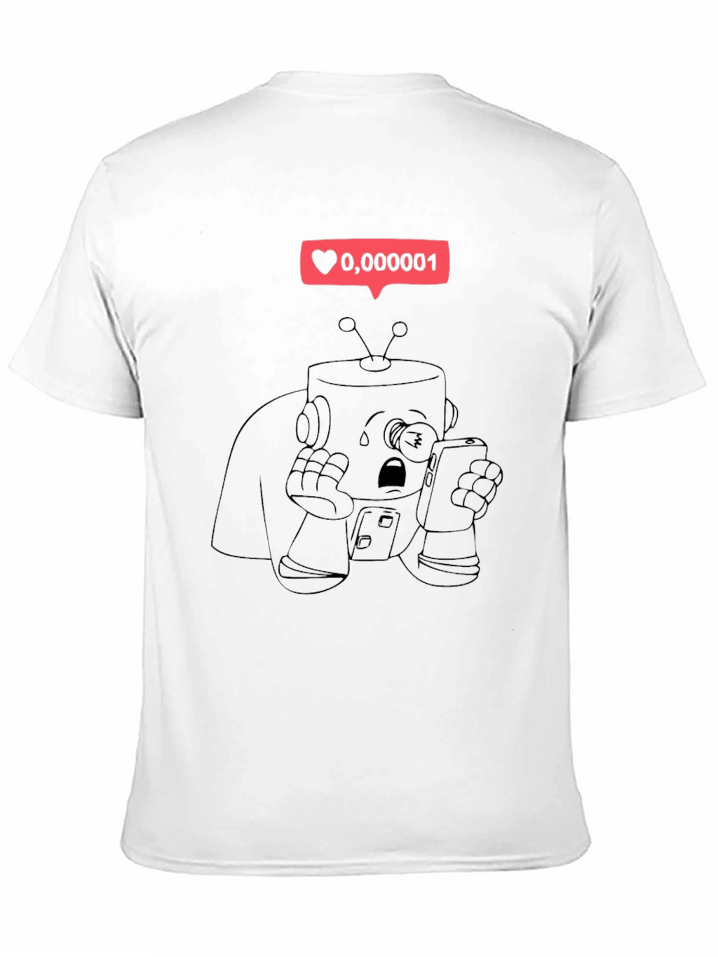 Sad Robot T-Shirt - Black Graphic Tee