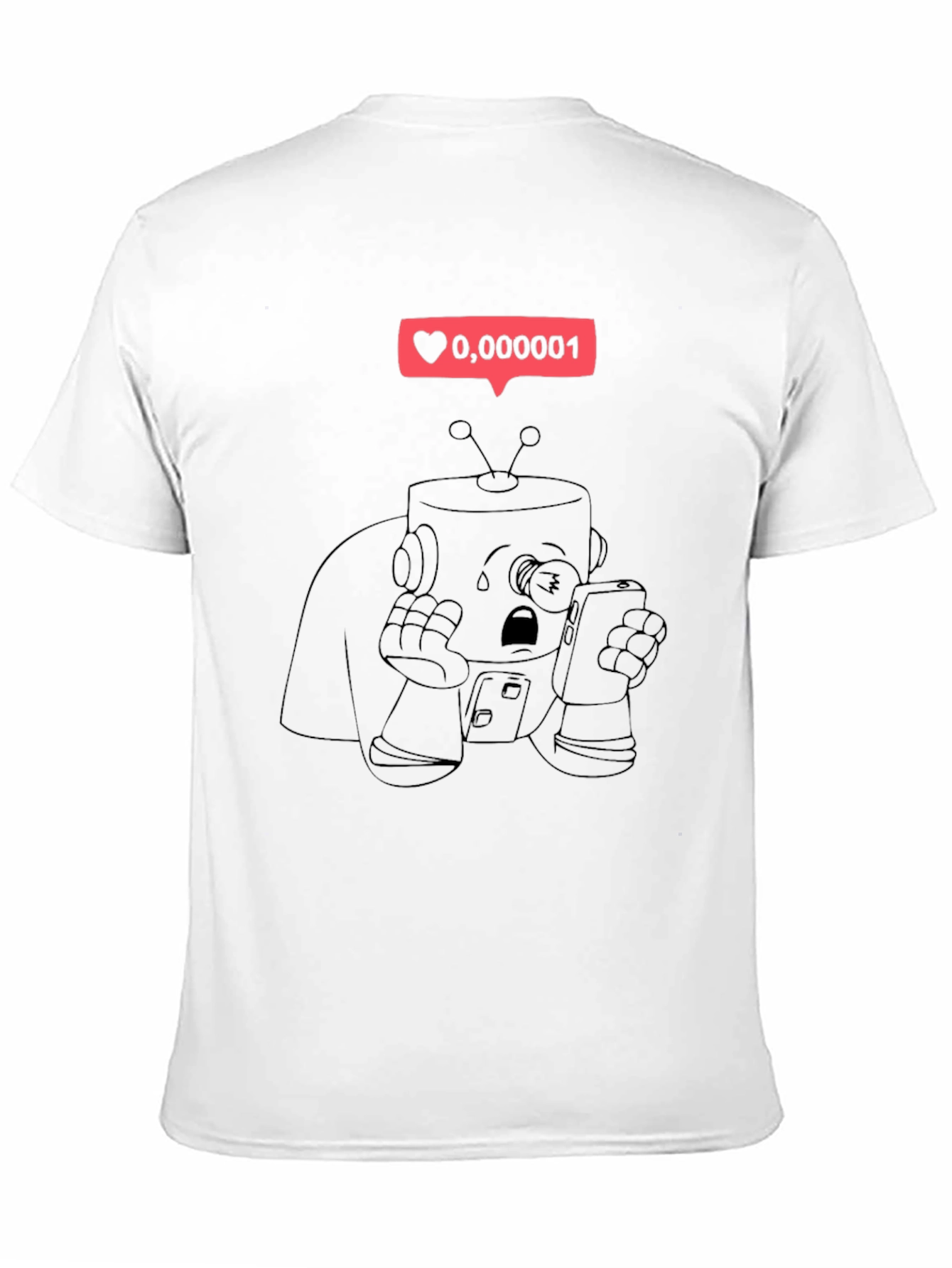 Sad Robot T-Shirt - Black Graphic Tee