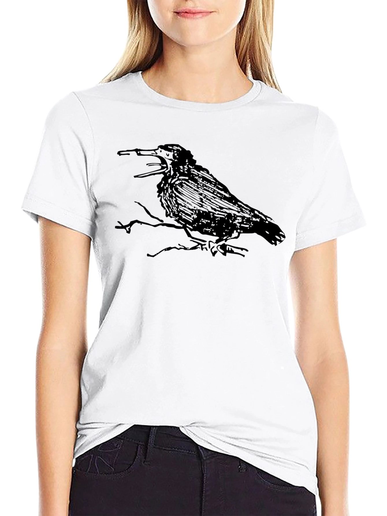 Raven Graphic Black T-Shirt