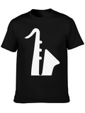 Saxophone Graphic Tee - Cool Music Shirt