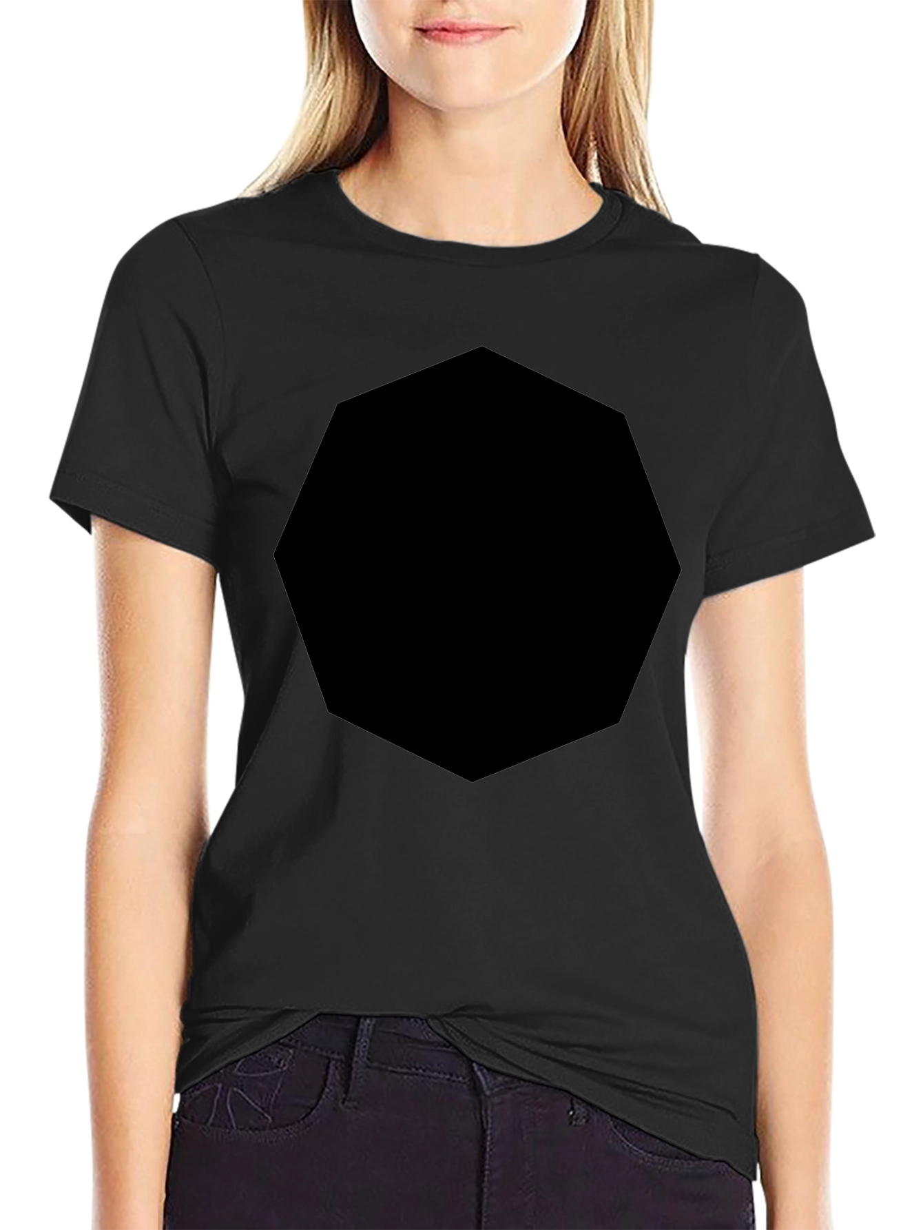 Mens Black Crew Neck T-Shirt