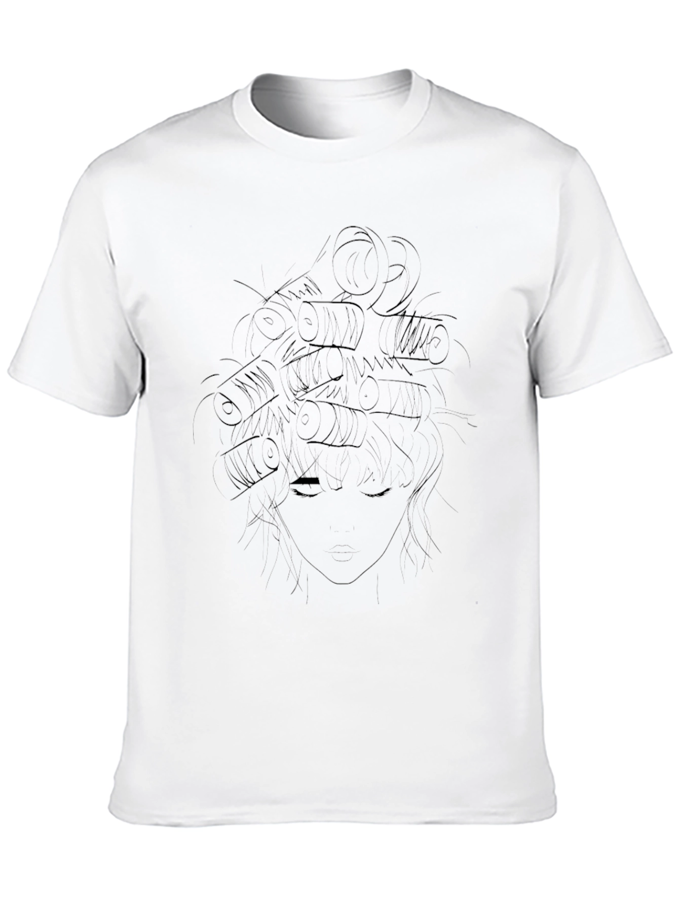 Black Graphic Tee - Curler Design