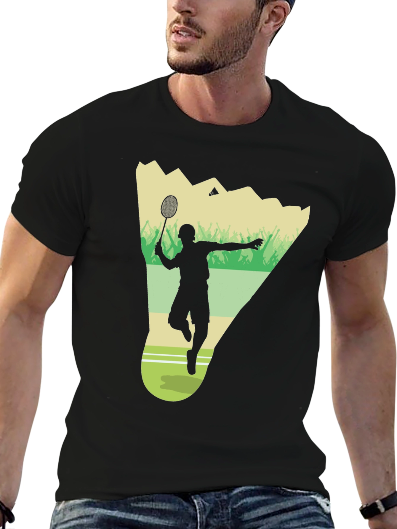 Badminton Player Graphic Tee - Smash Your Style!