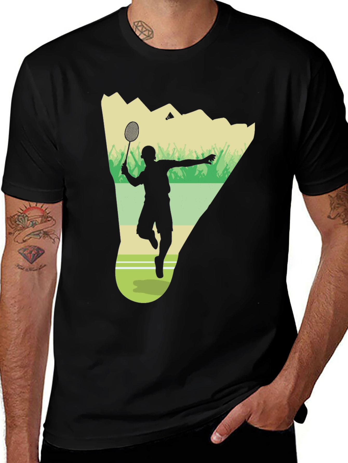 Badminton Player Graphic Tee - Smash Your Style!