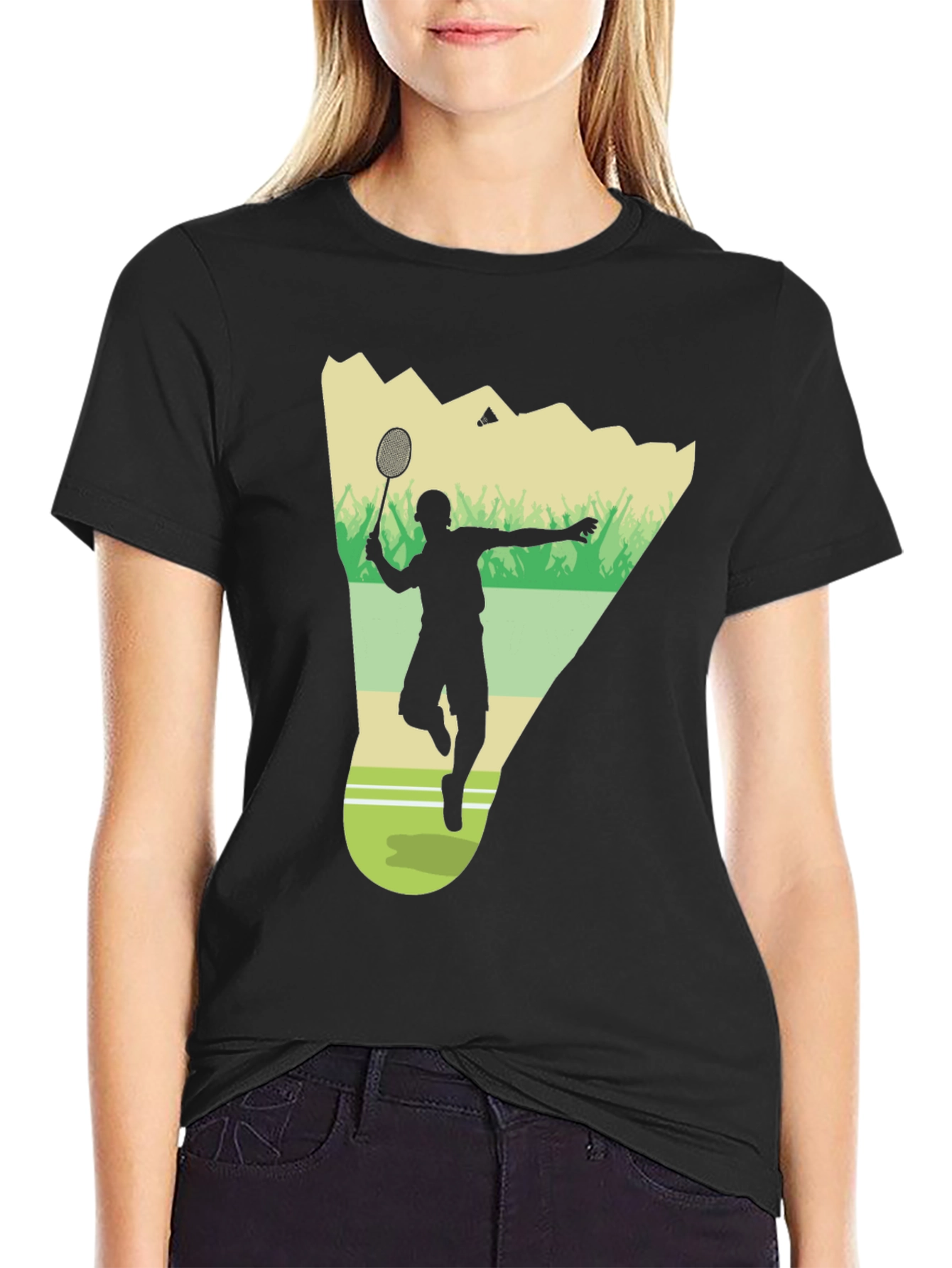 Badminton Player Graphic Tee - Smash Your Style!