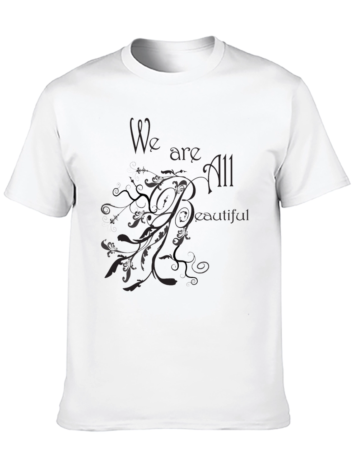 We are All Beautiful Black Graphic Tee