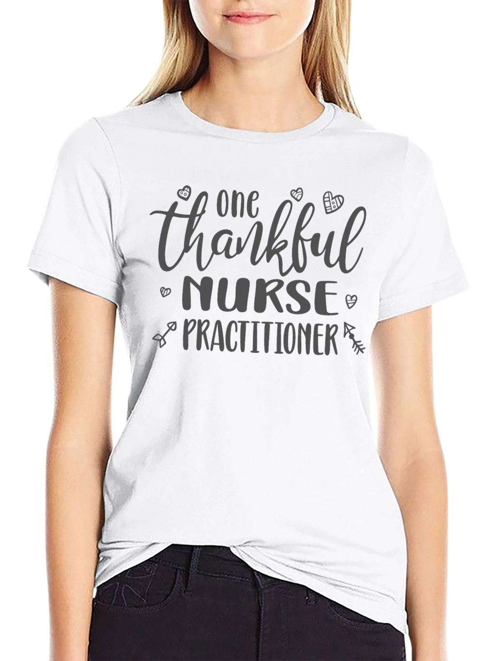 Thankful Nurse Practitioner Black Tee