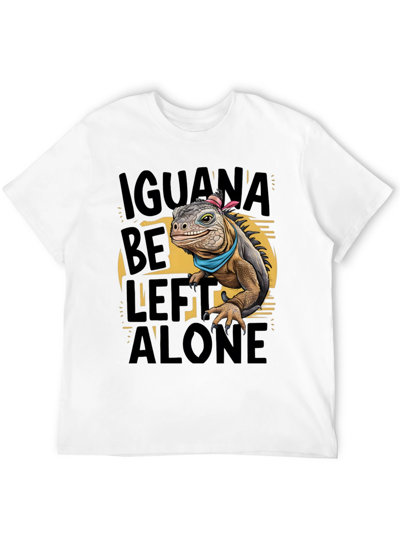 Iguana Be Left Alone Graphic T-Shirt