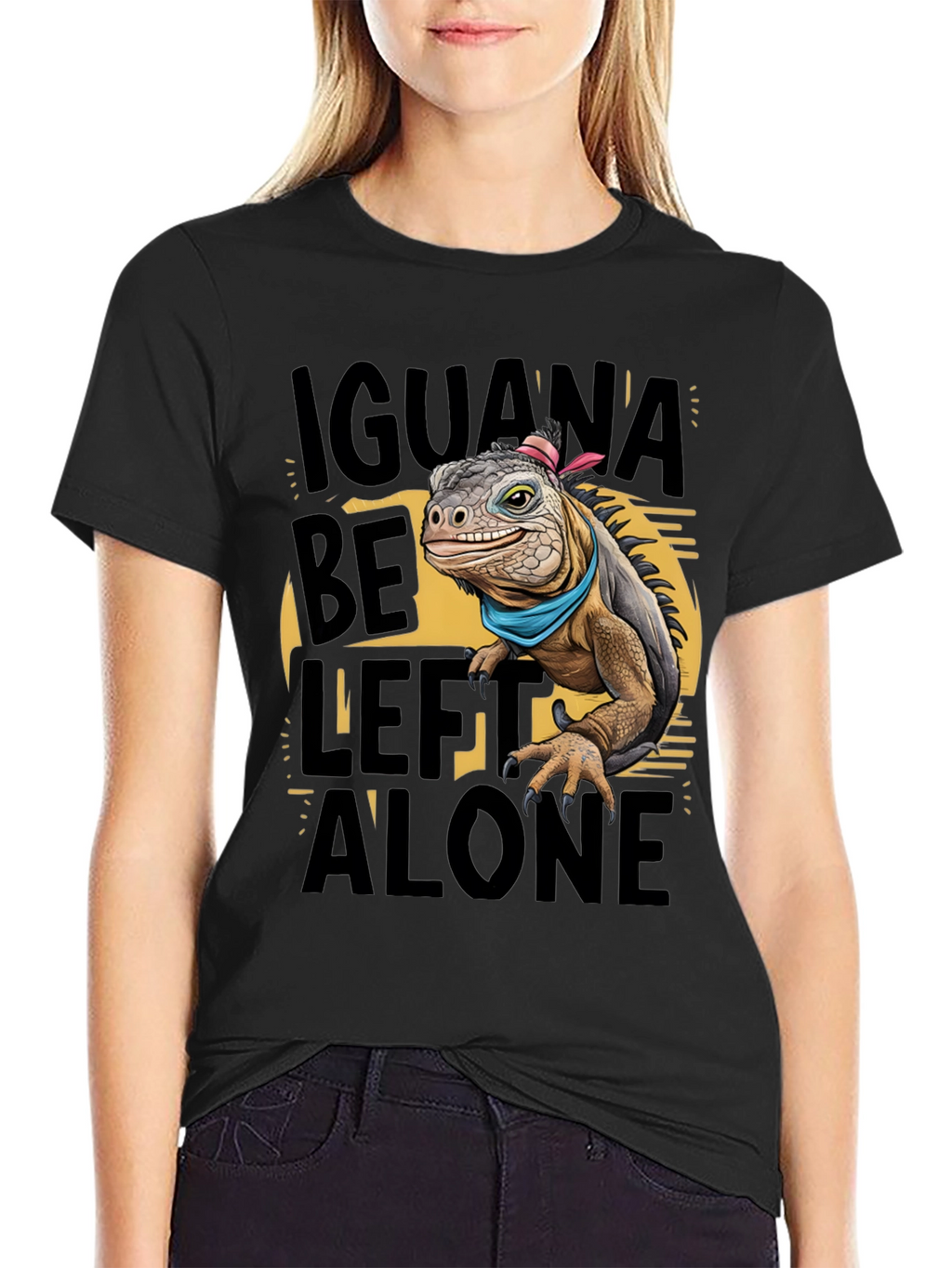Iguana Be Left Alone Graphic T-Shirt