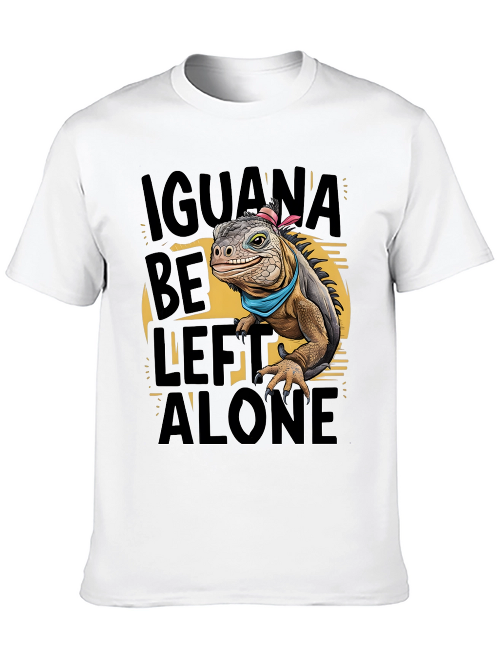 Iguana Be Left Alone Graphic T-Shirt
