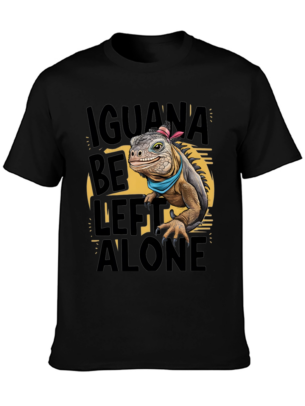 Iguana Be Left Alone Graphic T-Shirt