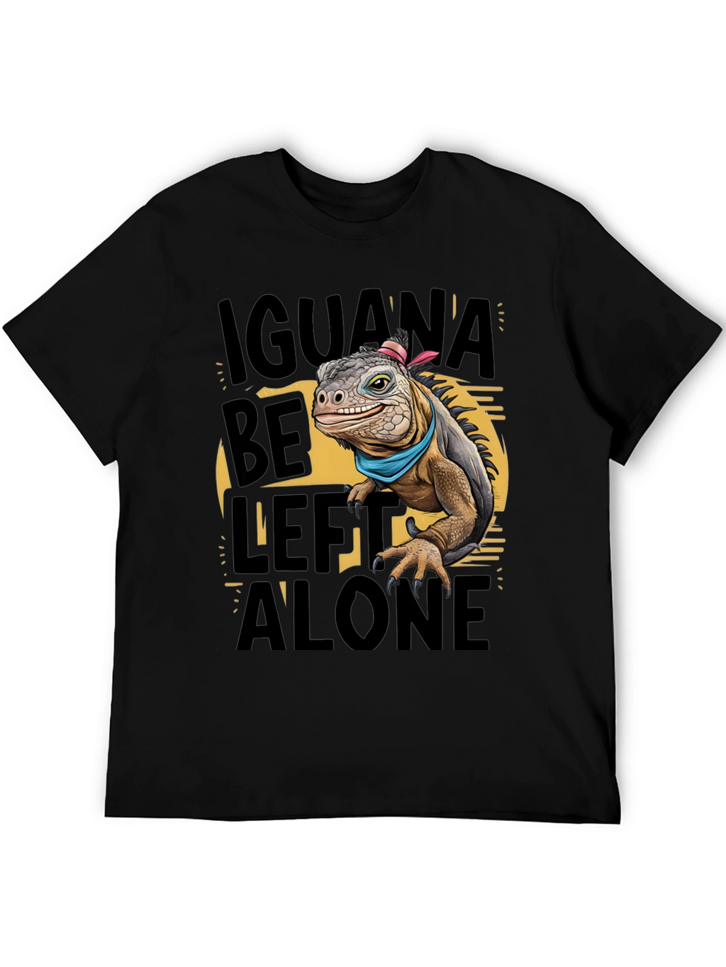 Iguana Be Left Alone Graphic T-Shirt