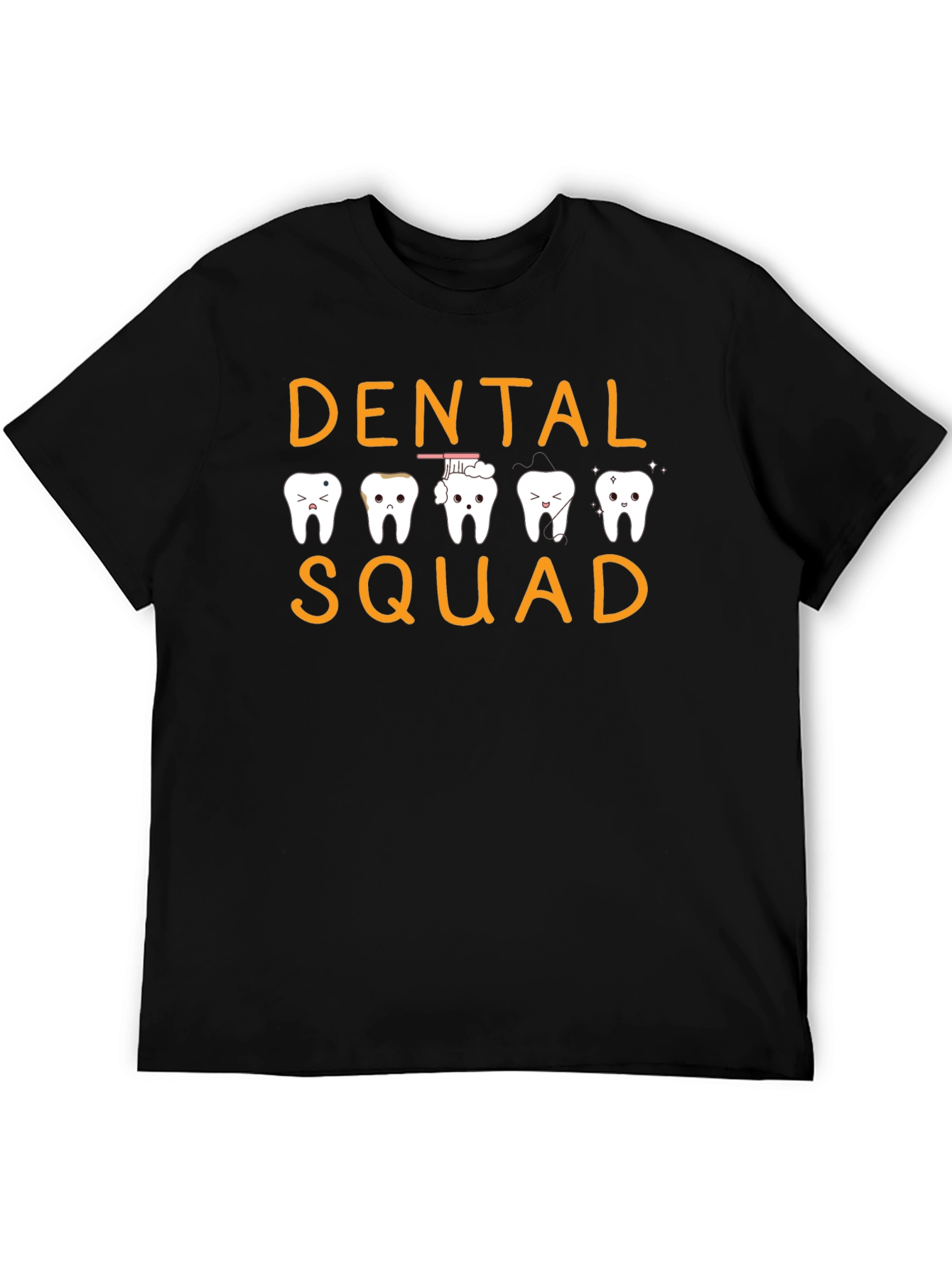Dental Squad Graphic Tee - Black Cotton T-Shirt