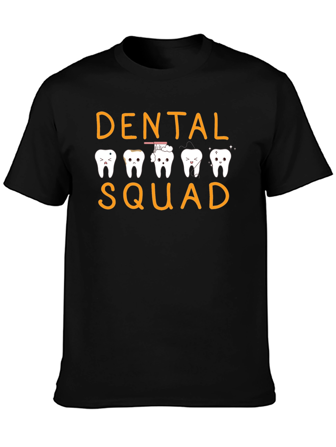 Dental Squad Graphic Tee - Black Cotton T-Shirt