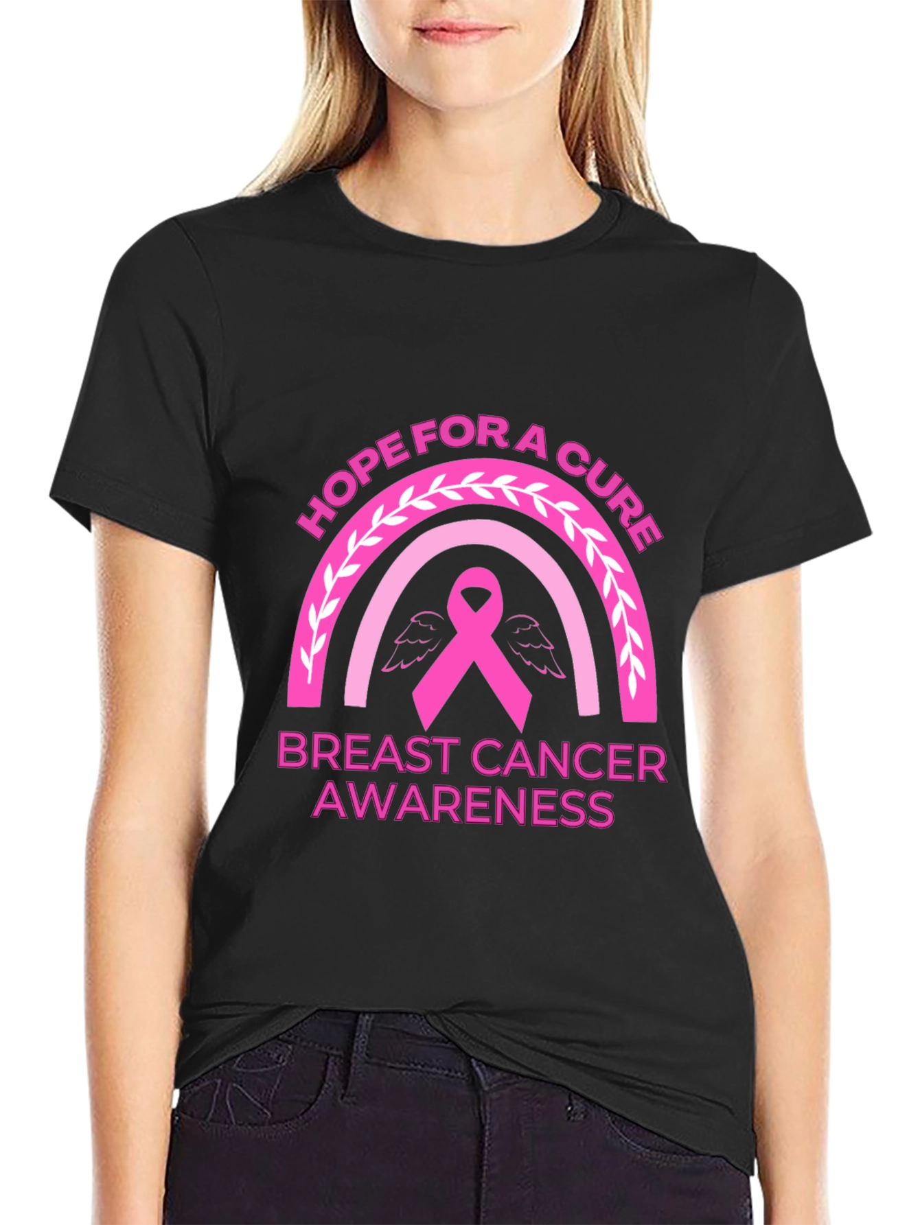 Hope for a Cure Breast Cancer Awareness T-Shirt
