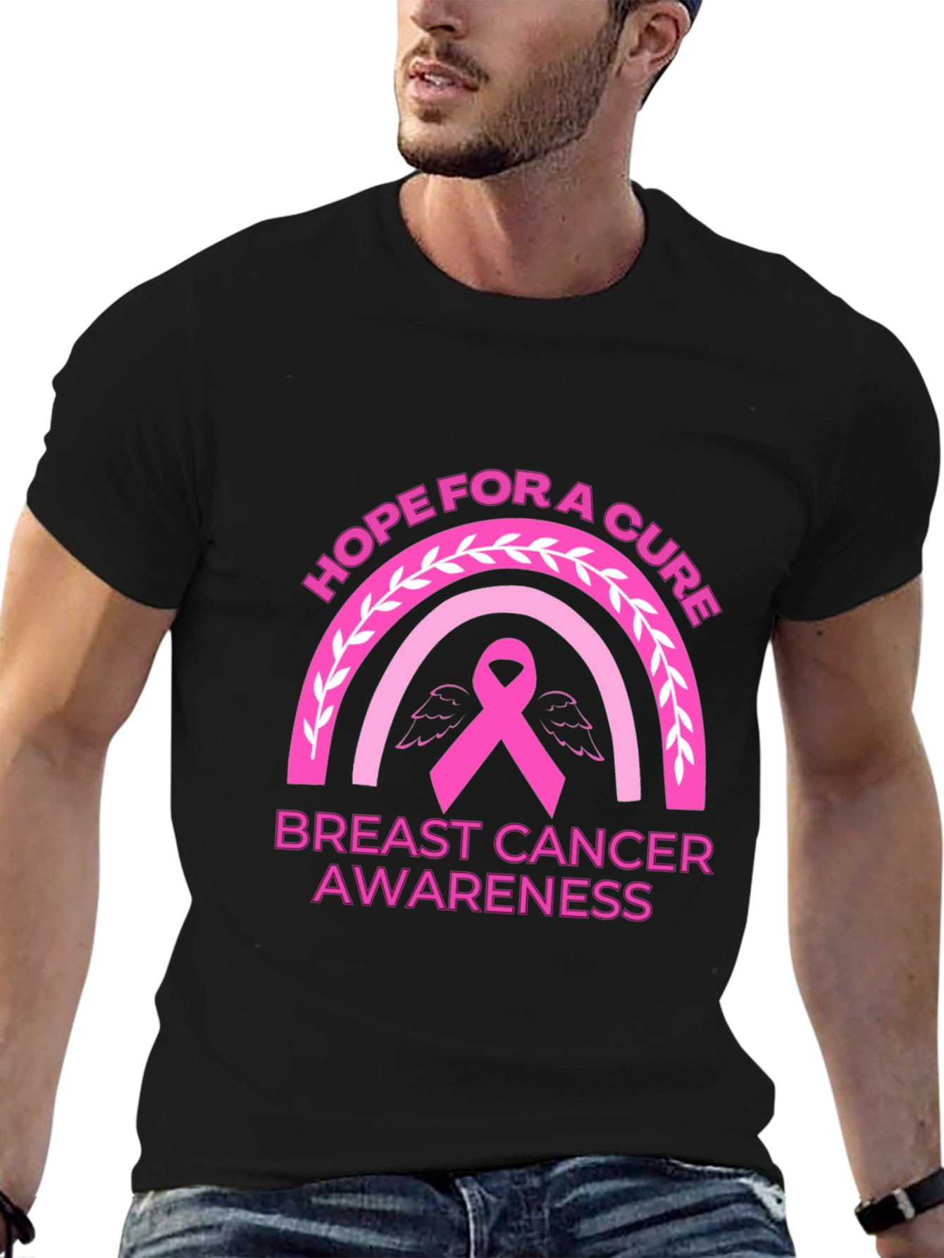 Hope for a Cure Breast Cancer Awareness T-Shirt