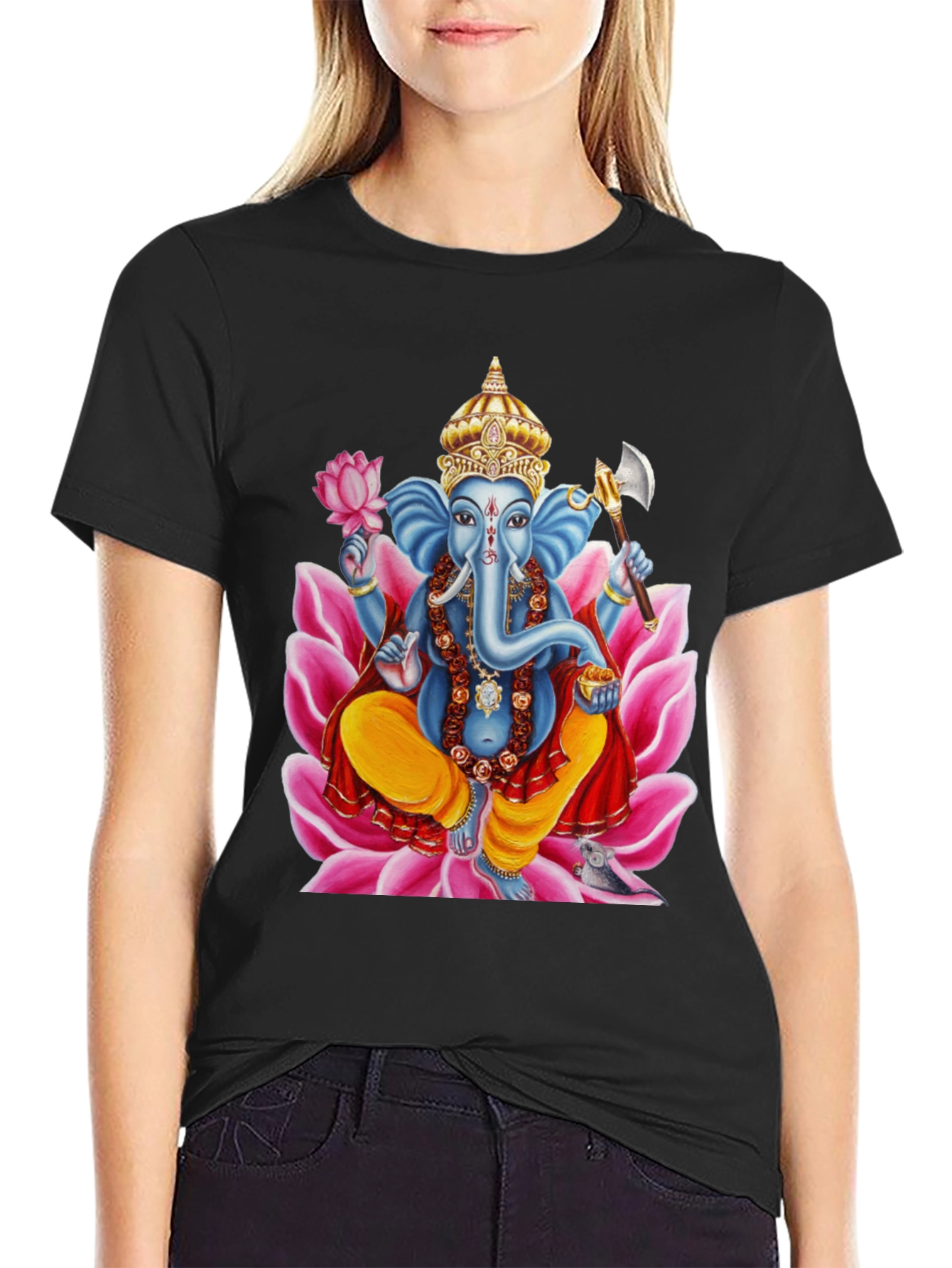 Ganesh Print T-Shirt - Divine Style