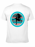 Stylish Woman Silhouette Graphic Tee - Black