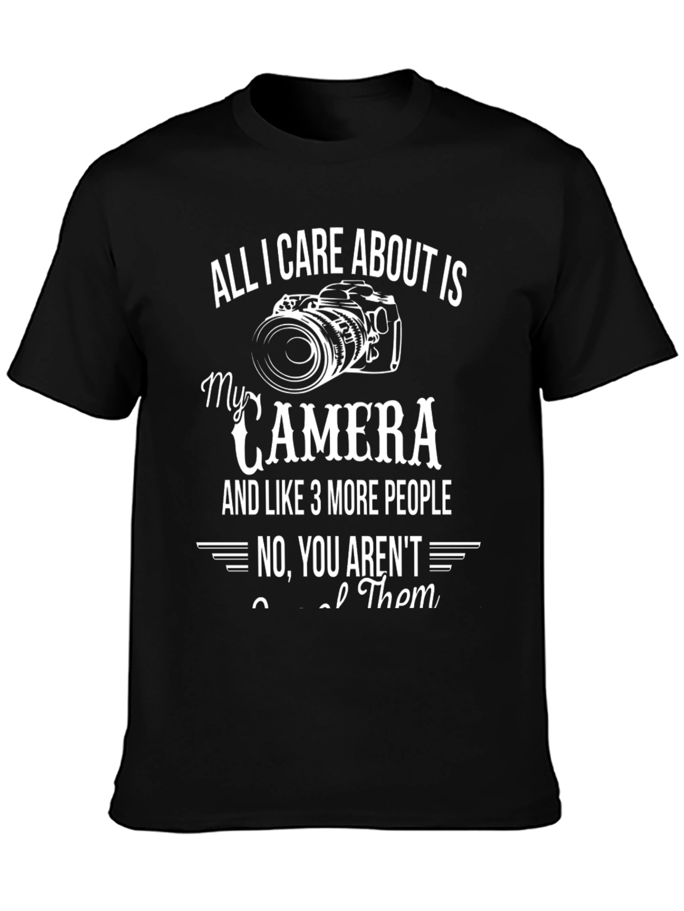 Funny Photographer T-Shirt - Camera and 3 People