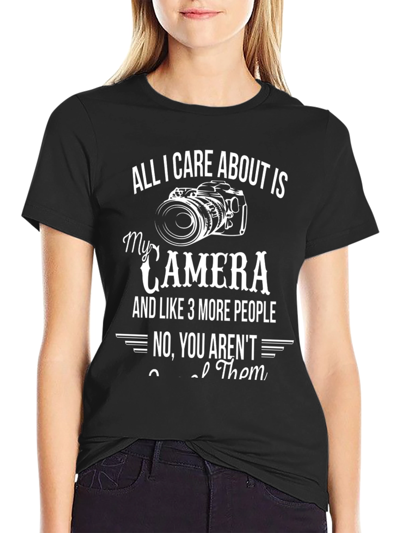 Funny Photographer T-Shirt - Camera and 3 People