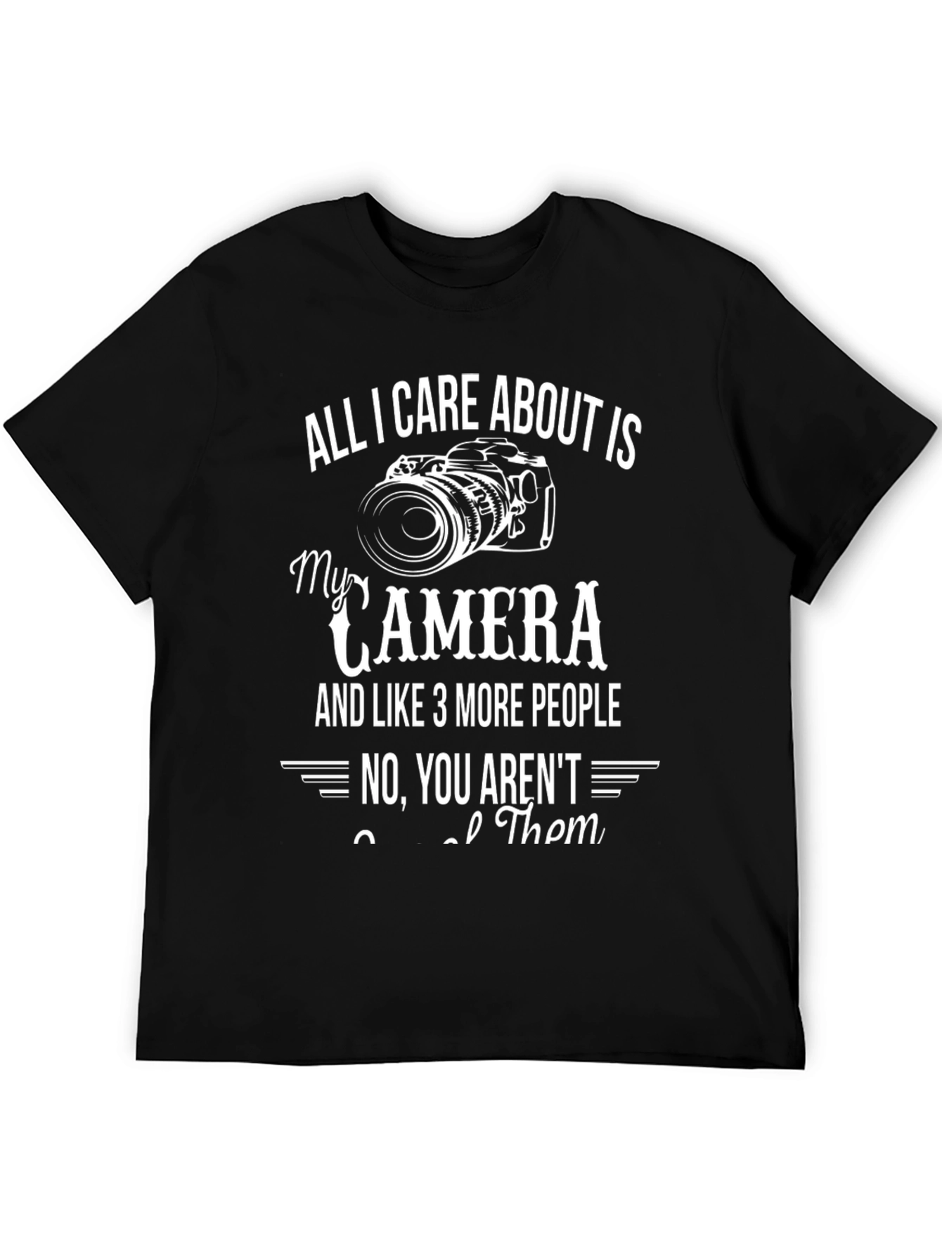 Funny Photographer T-Shirt - Camera and 3 People