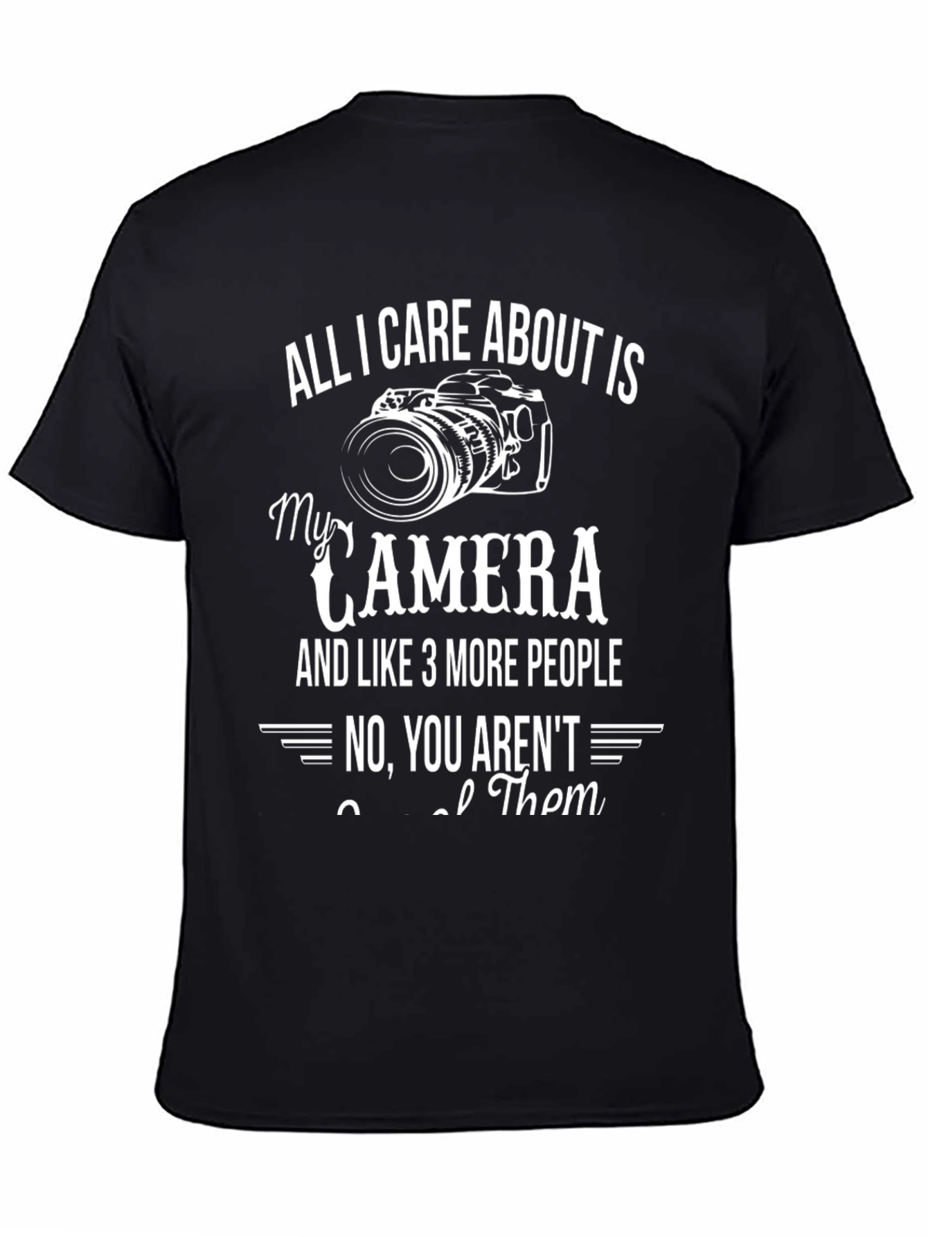 Funny Photographer T-Shirt - Camera and 3 People