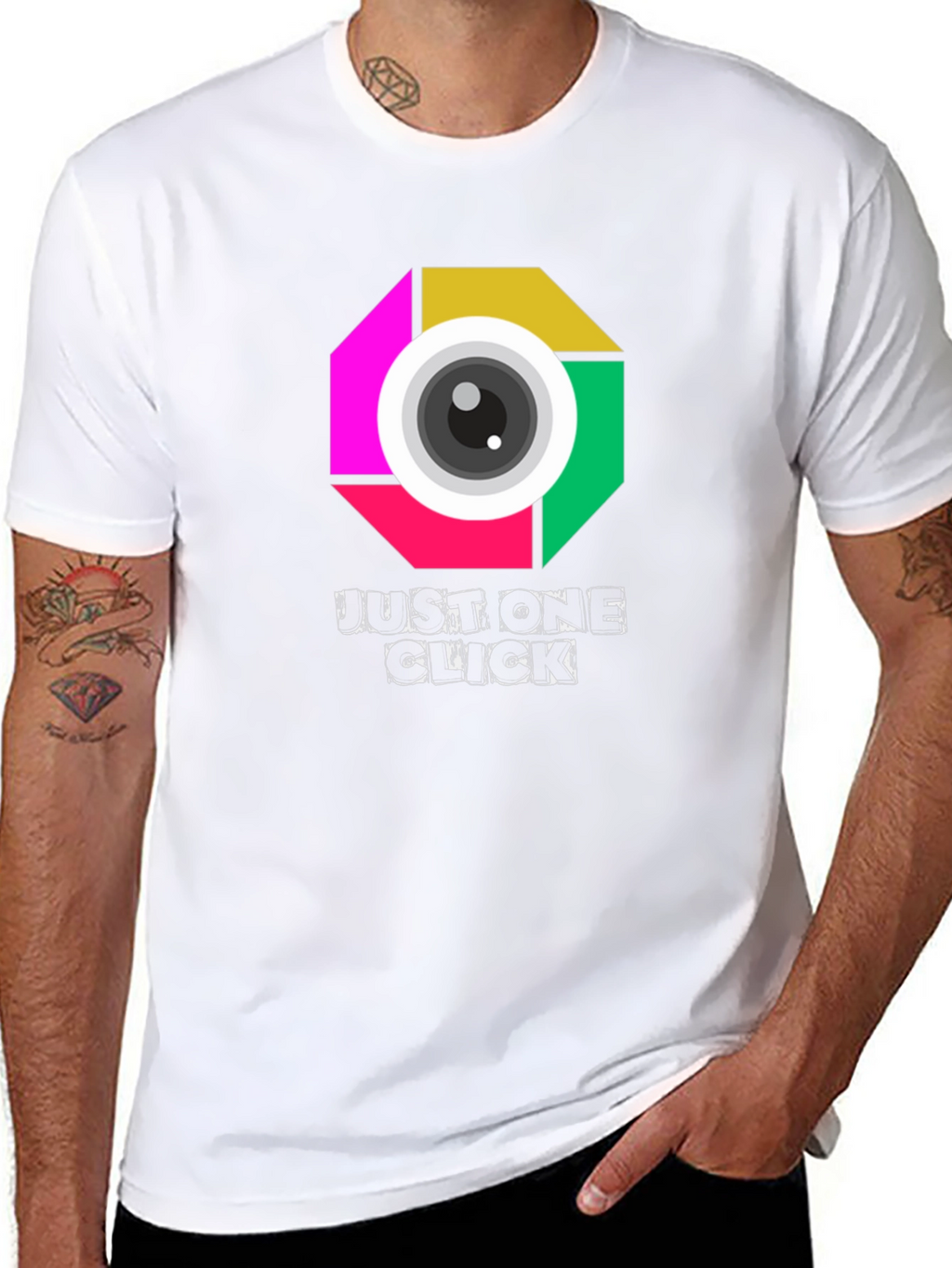 Just One Click Camera Graphic T-Shirt