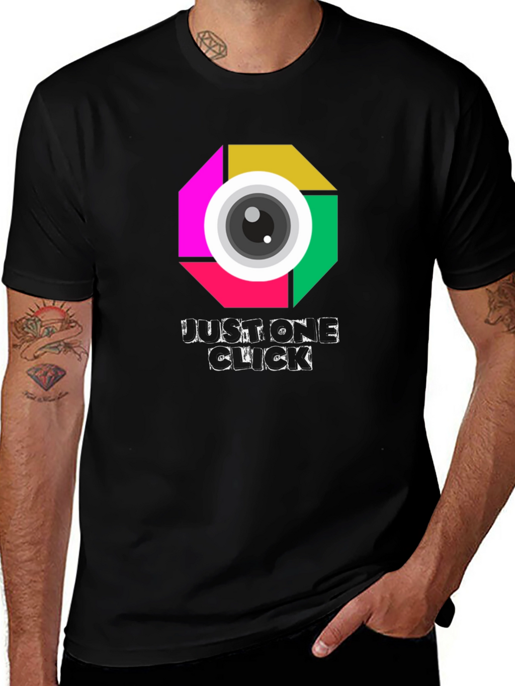 Just One Click Camera Graphic T-Shirt