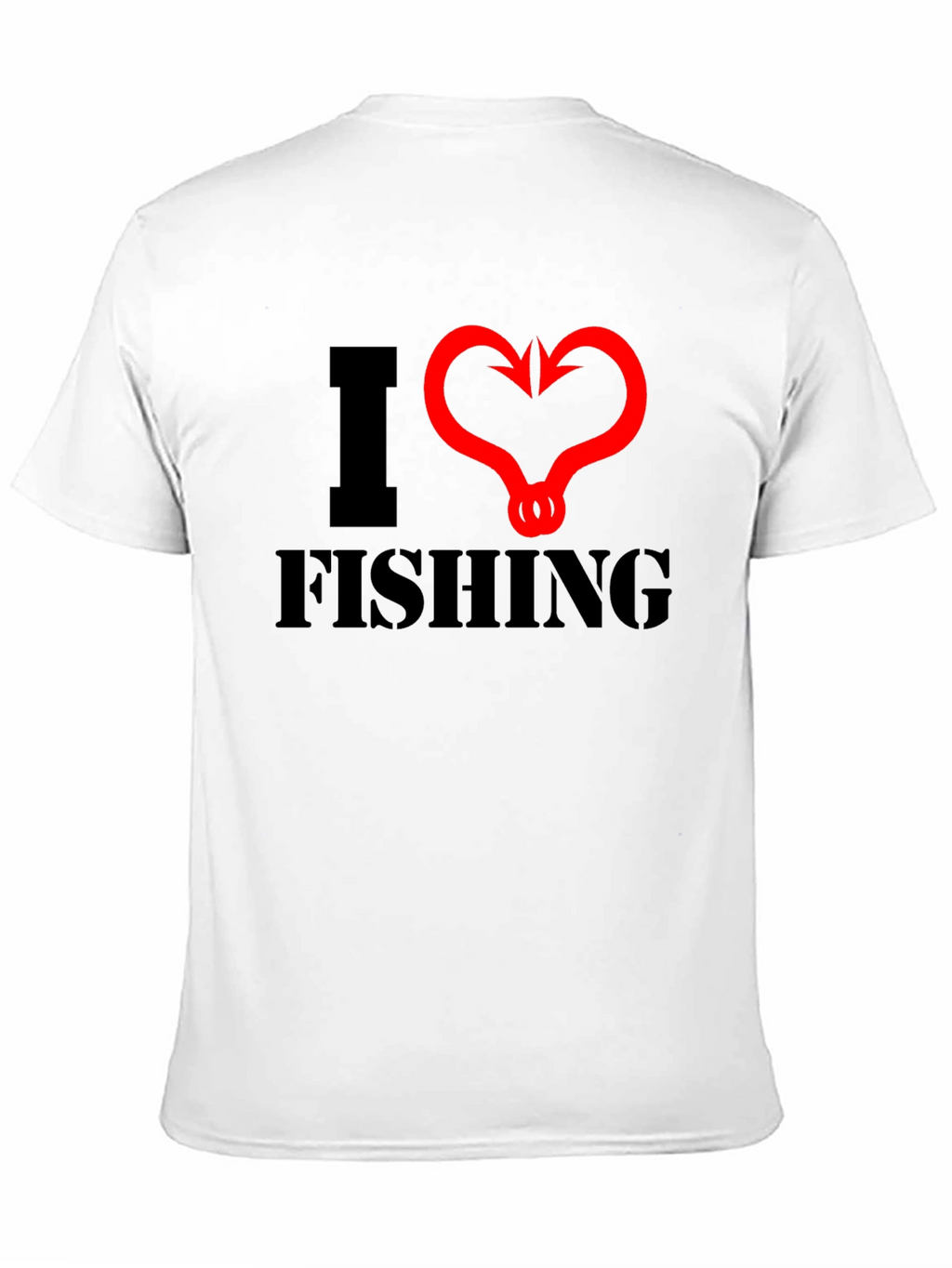 I Heart Fishing Graphic Tee - Black