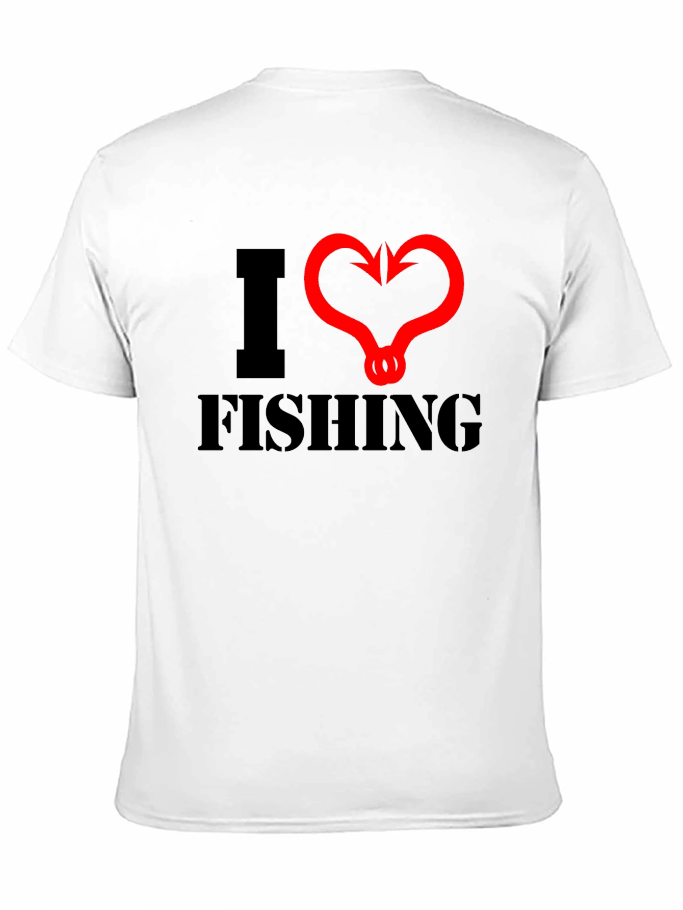I Heart Fishing Graphic Tee - Black