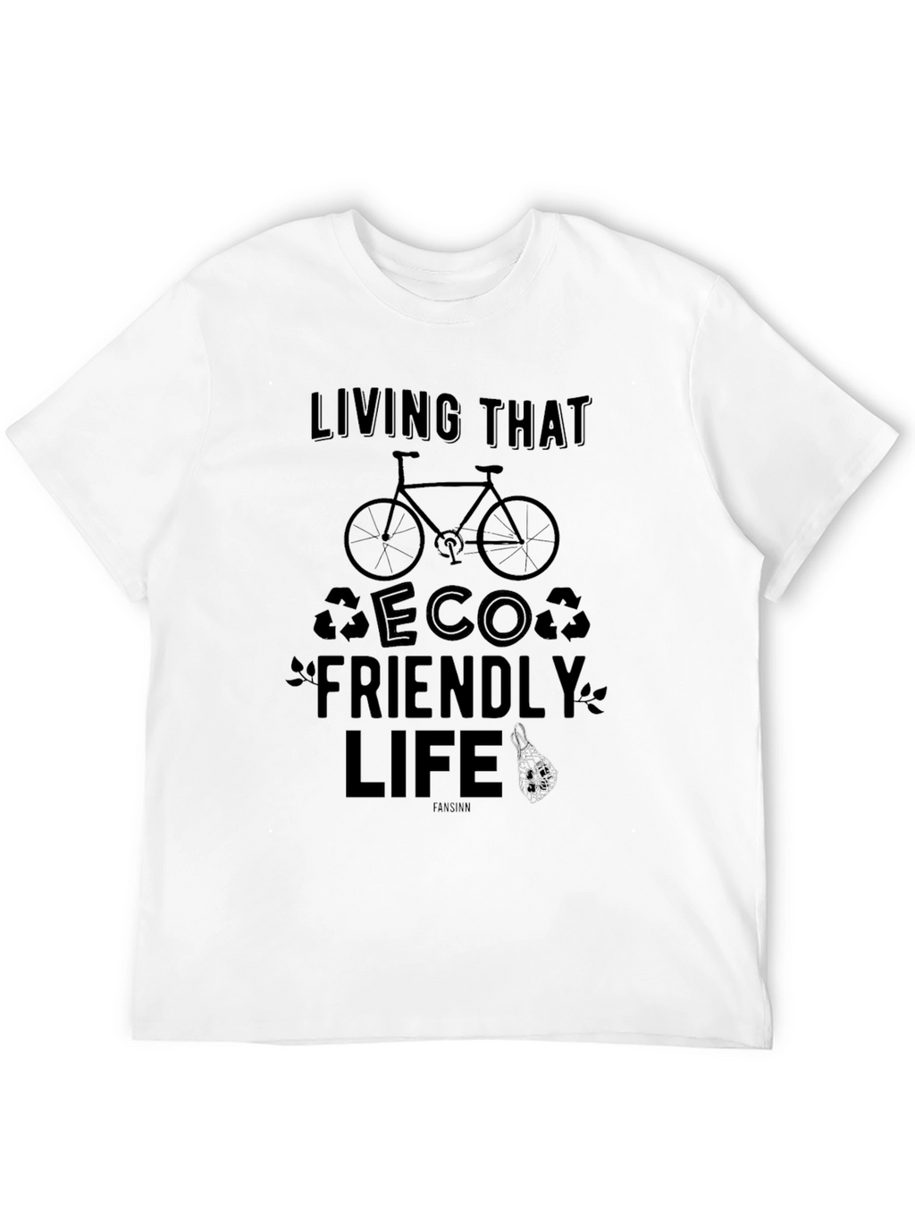 Eco-Friendly Lifestyle Graphic Tee - Black