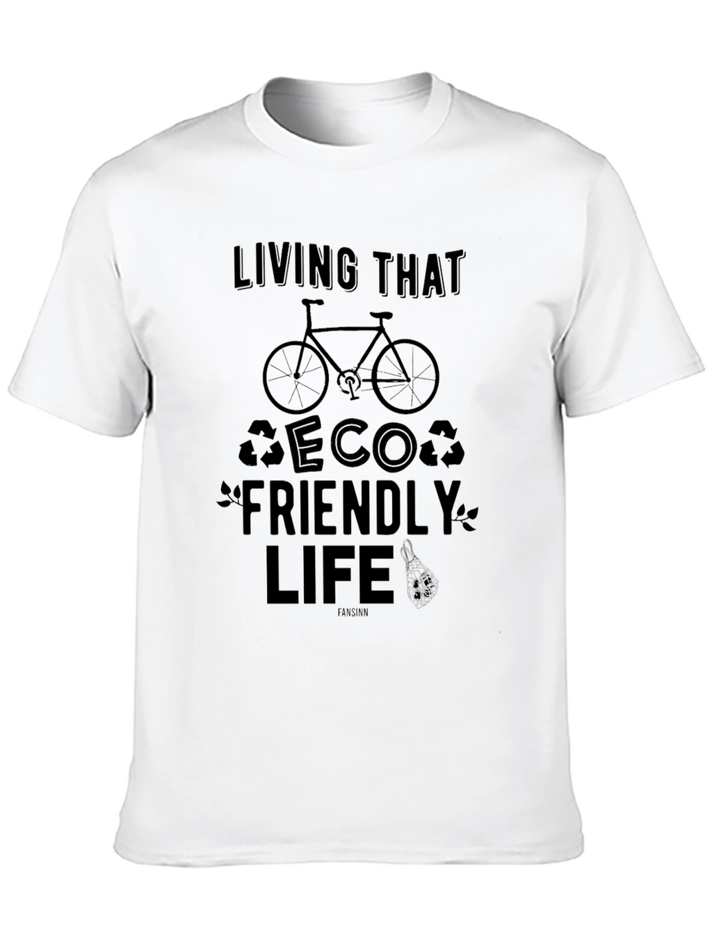 Eco-Friendly Lifestyle Graphic Tee - Black