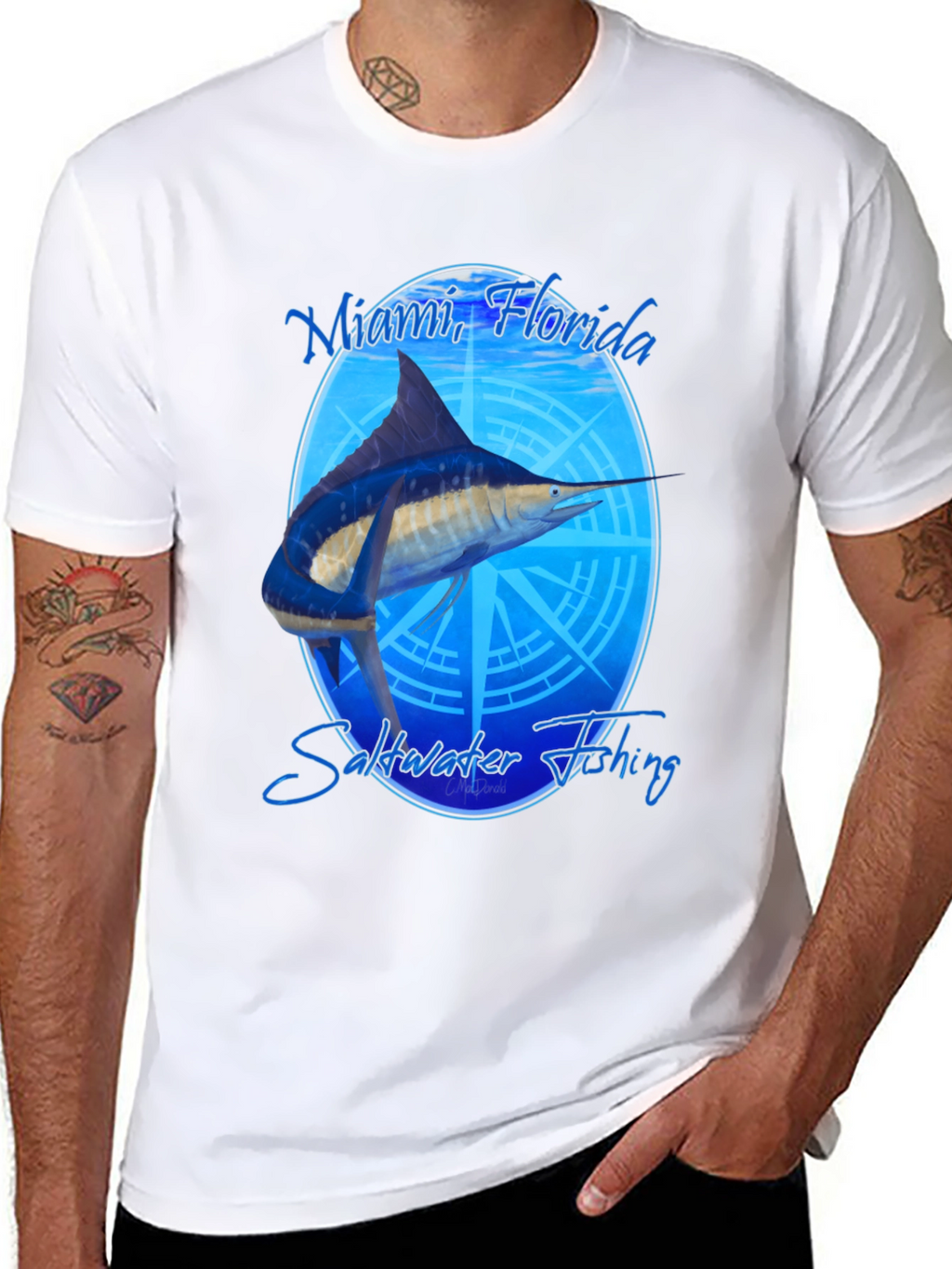 Miami Florida Saltwater Fishing T-Shirt