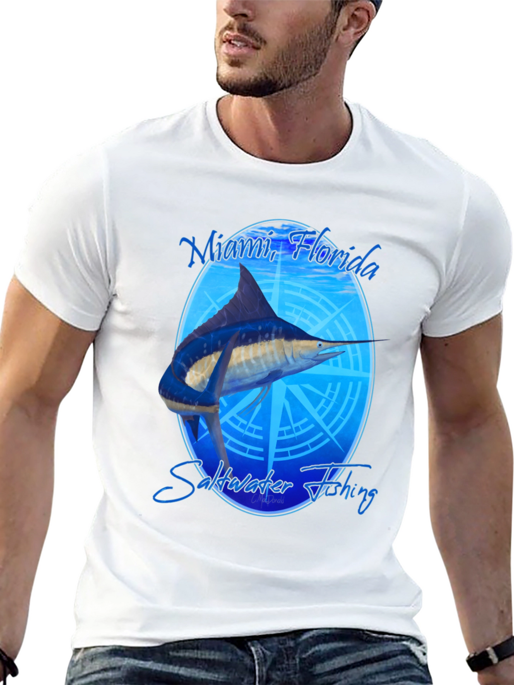 Miami Florida Saltwater Fishing T-Shirt