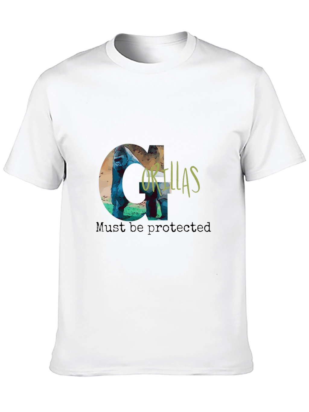 Gorillas Must Be Protected Graphic Tee