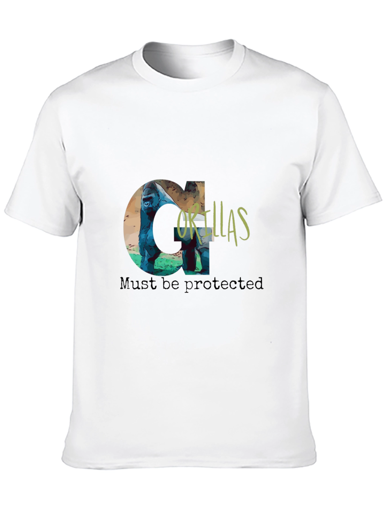 Gorillas Must Be Protected Graphic Tee