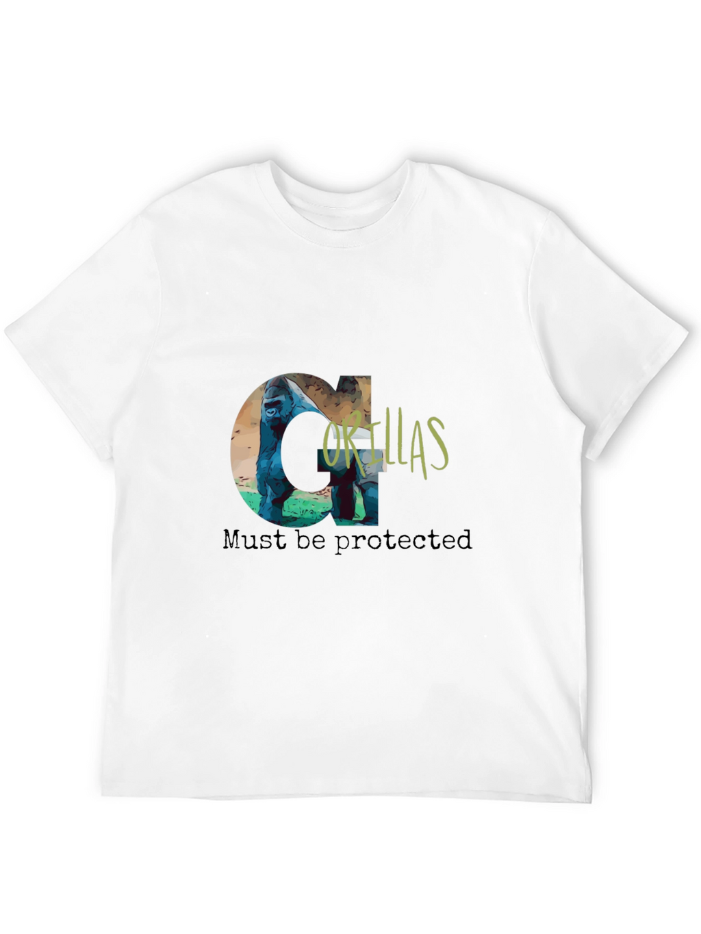 Gorillas Must Be Protected Graphic Tee