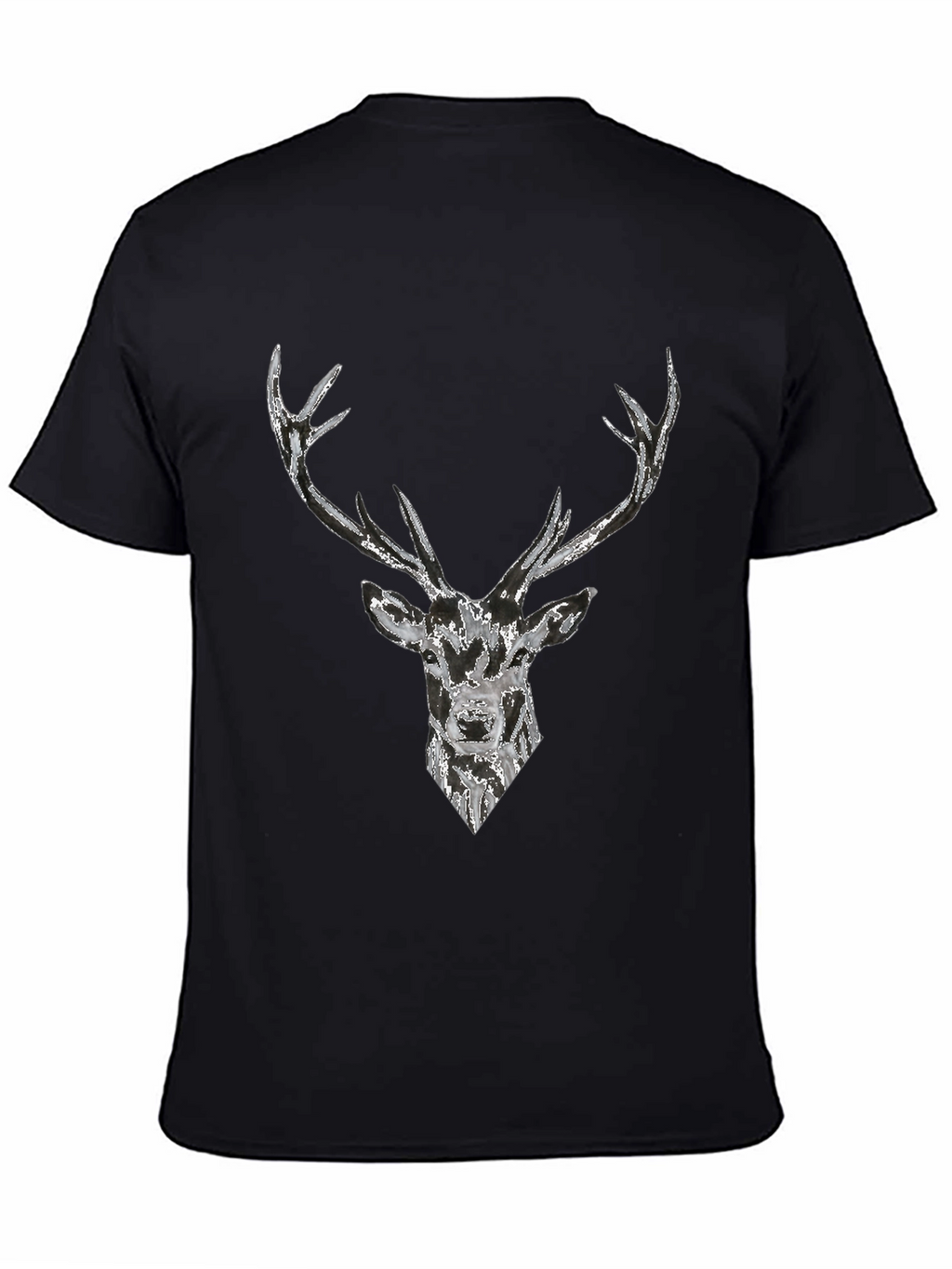 Deer Graphic Black T-Shirt
