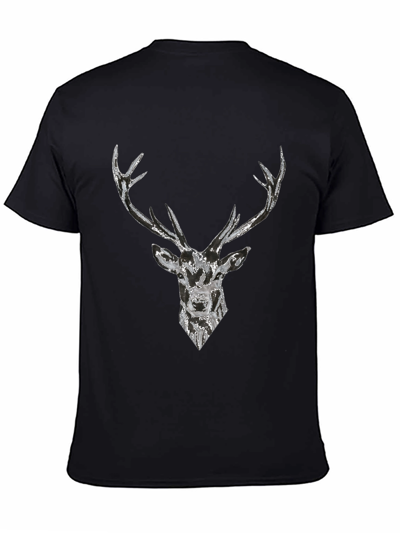 Deer Graphic Black T-Shirt