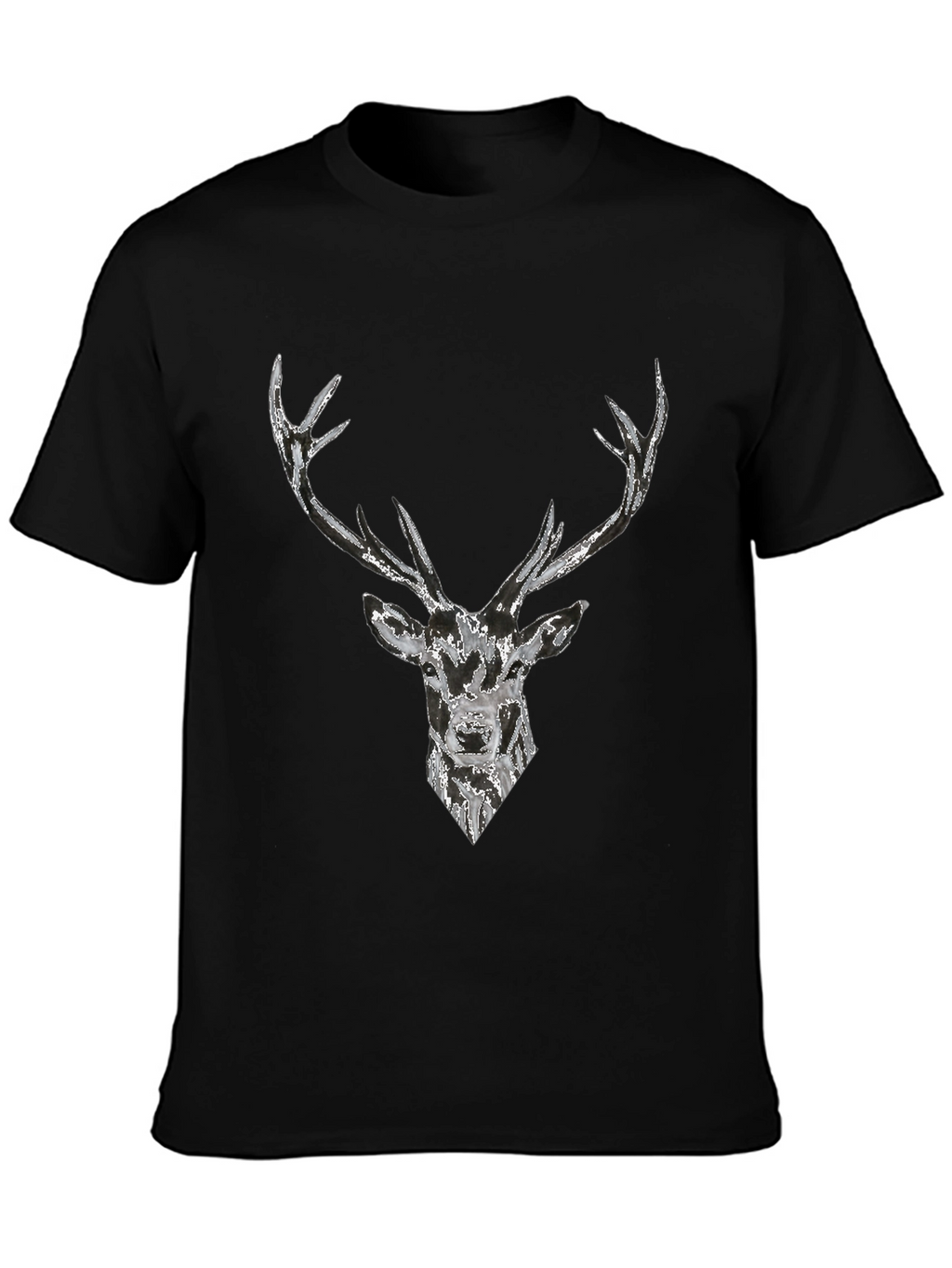 Deer Graphic Black T-Shirt