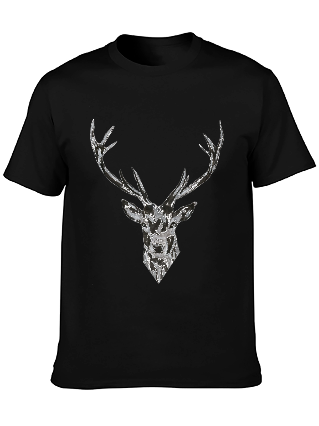 Deer Graphic Black T-Shirt