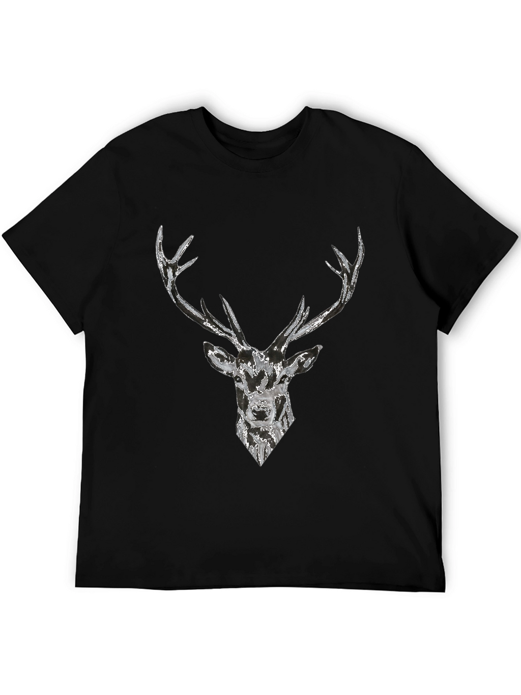 Deer Graphic Black T-Shirt