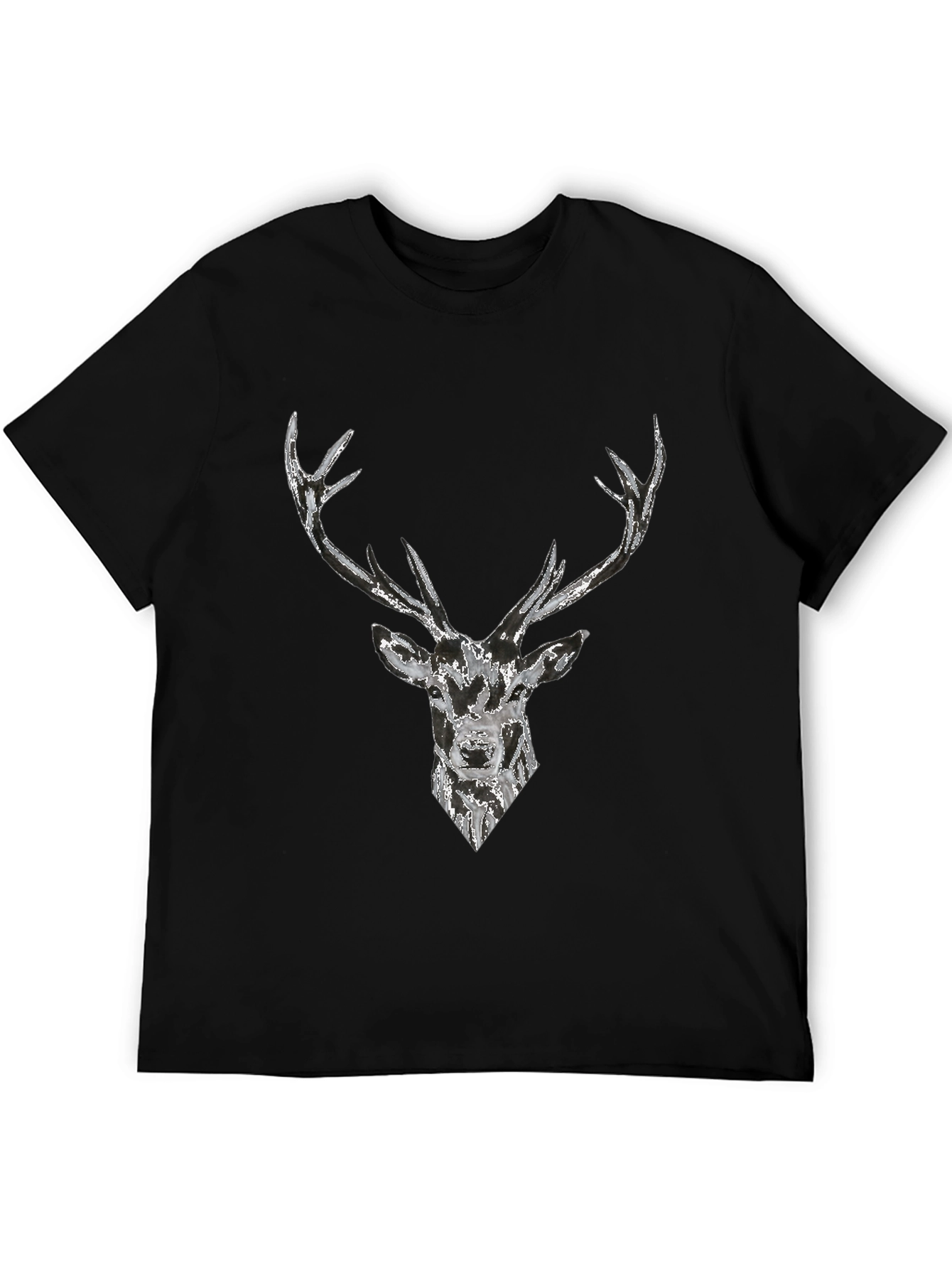 Deer Graphic Black T-Shirt