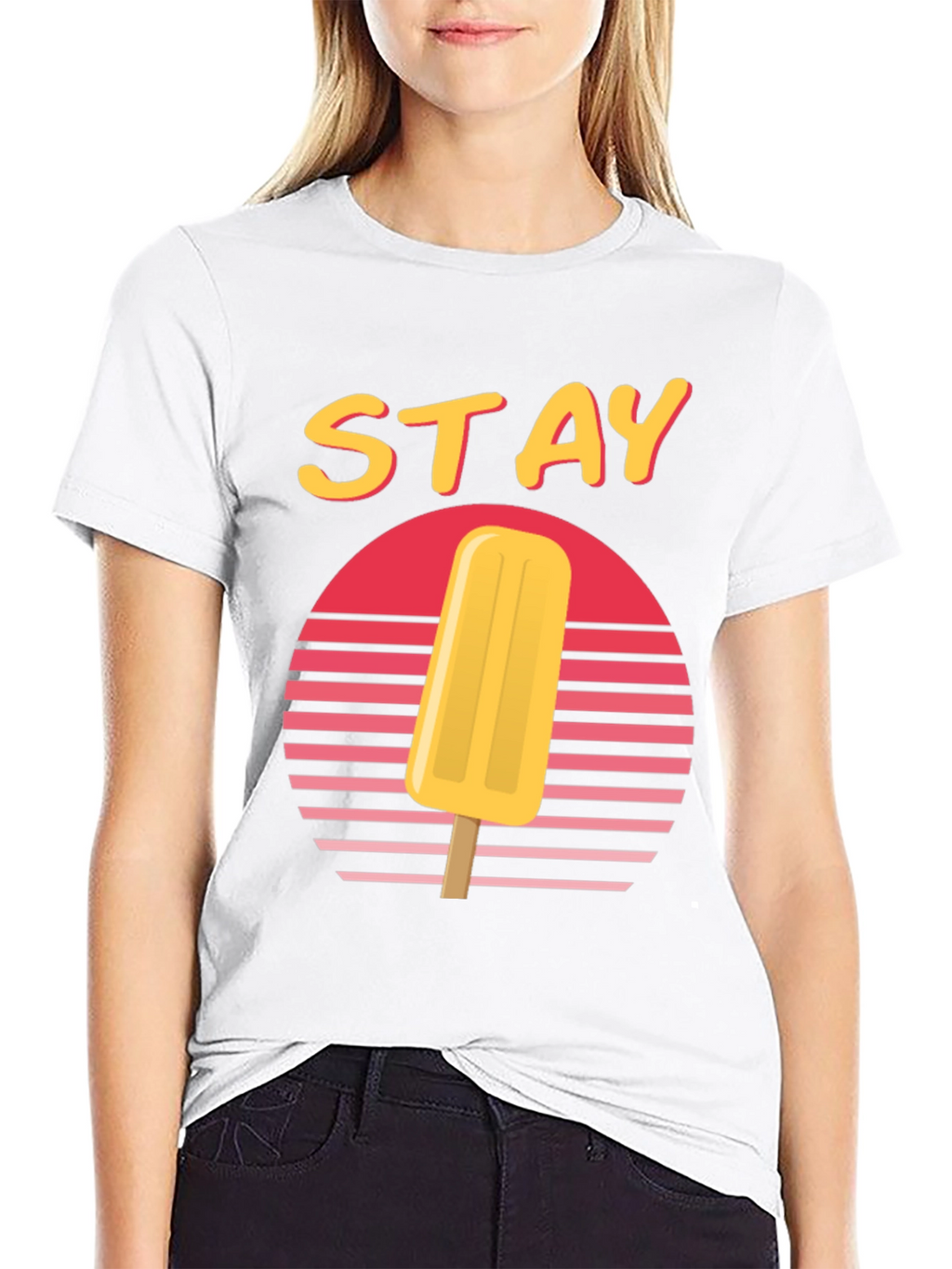 Retro Sunset Popsicle T-Shirt - Stay Cool