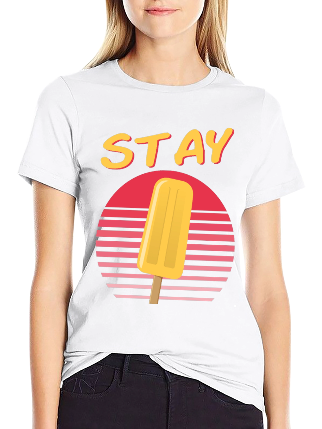 Retro Sunset Popsicle T-Shirt - Stay Cool
