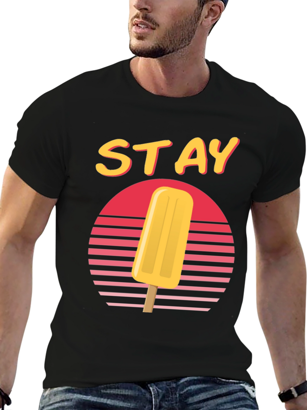 Retro Sunset Popsicle T-Shirt - Stay Cool