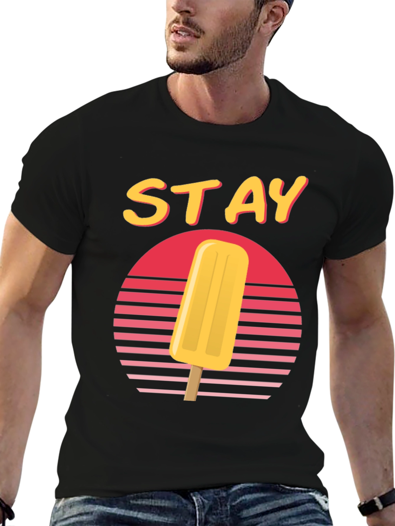 Retro Sunset Popsicle T-Shirt - Stay Cool