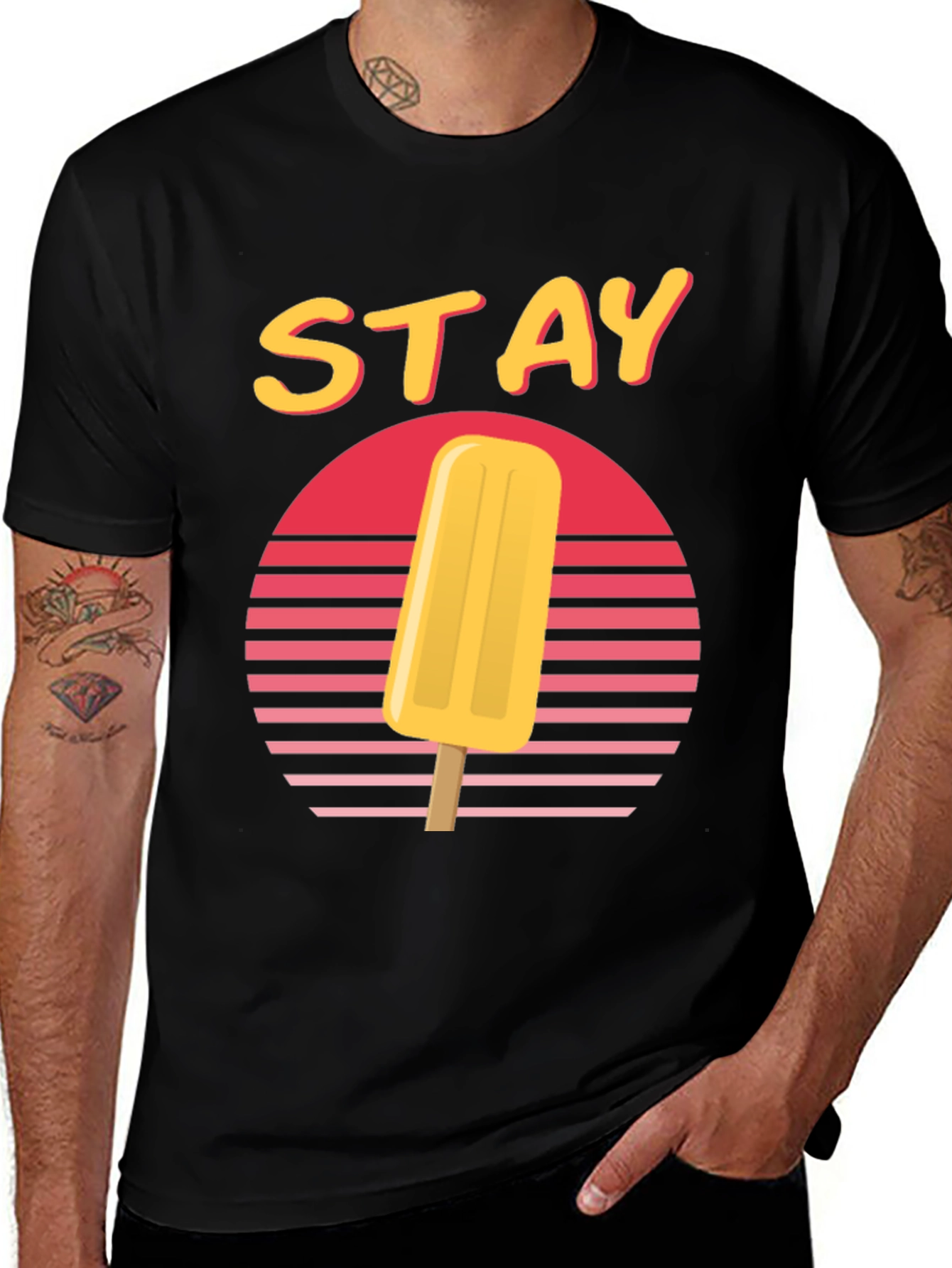 Retro Sunset Popsicle T-Shirt - Stay Cool