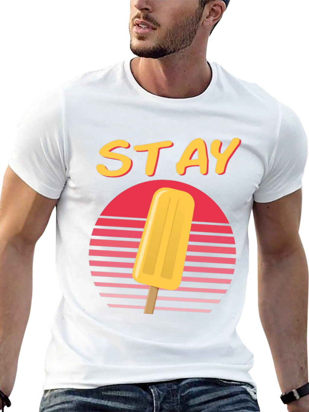 Retro Sunset Popsicle T-Shirt - Stay Cool